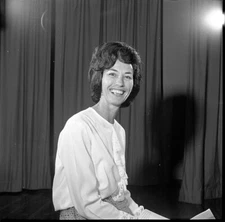 Vintage Negative B&W Med Format 1970's Yearbook Photo Woman Lady Teacher #35