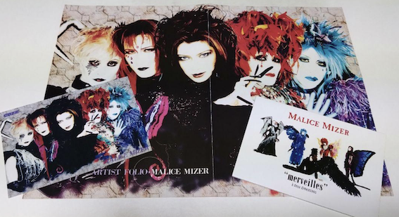 MALICE MIZER Postcard & Mini Poster Set Gackt Mana Kozi Kami Yu-ki
