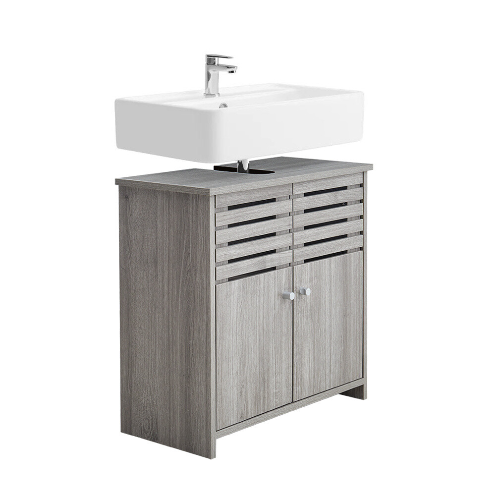 Grey Bathroom Under Sink Basin Storage Unit Cupboard Vanity