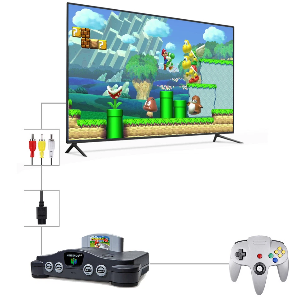 20 PCS N64 SNES Gamecube RCA TV AV Audio Video Stereo Cable Cord For Nintendo 64 - Image 3 of 4