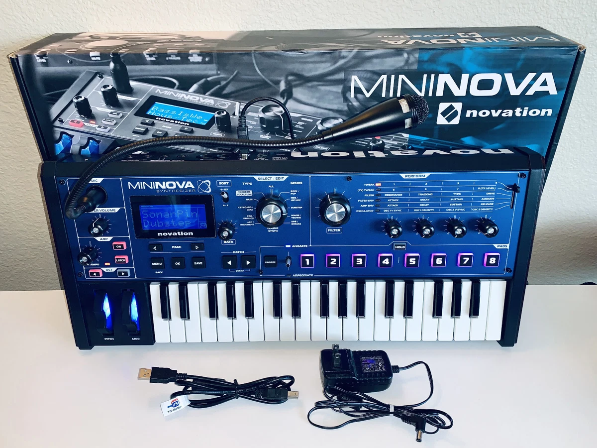 Novation MiniNova 37-Key 18-Voice Synthesizer & Vocoder - AC