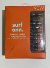 NEW SURF ONN 90W UNIVERSAL LAPTOP CHARGING ADAPTER 10 INTERCHANGEABLE TIPS