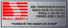 Build Plate Radiator Size - Sublimated Aluminum - SALEEN - RED