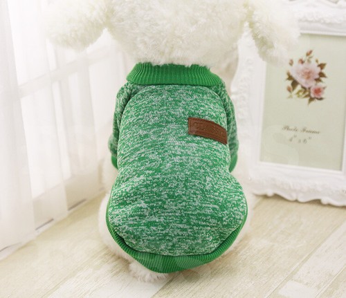 CUTE PET DOG WARM JUMPER SWEATER CLOTHES PUPPY CAT KNITWEAR KNITTED COAT WINTER - Picture 8 of 23