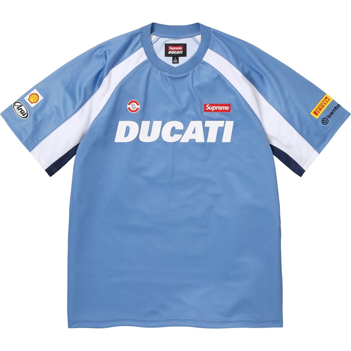 Supreme x Ducati Soccer Jersey Black White Red Blue SS24 Supreme x Ducati Soccer Jersey Black White Red Blue SS24