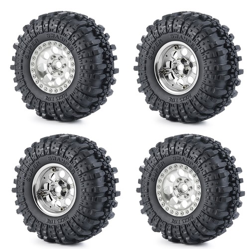 4x 1.9 RC Auto Räder Beadlock Felgen Reifen Set für 1/10 RC Axial SCX10 90046 TRX4 - Bild 139 von 144
