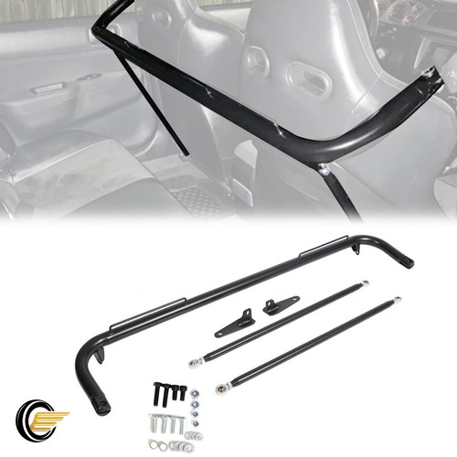 49" Black Universal Stainless Steel Racing Safety Seat Belt Roll Harness Bar Rod 8431224860620