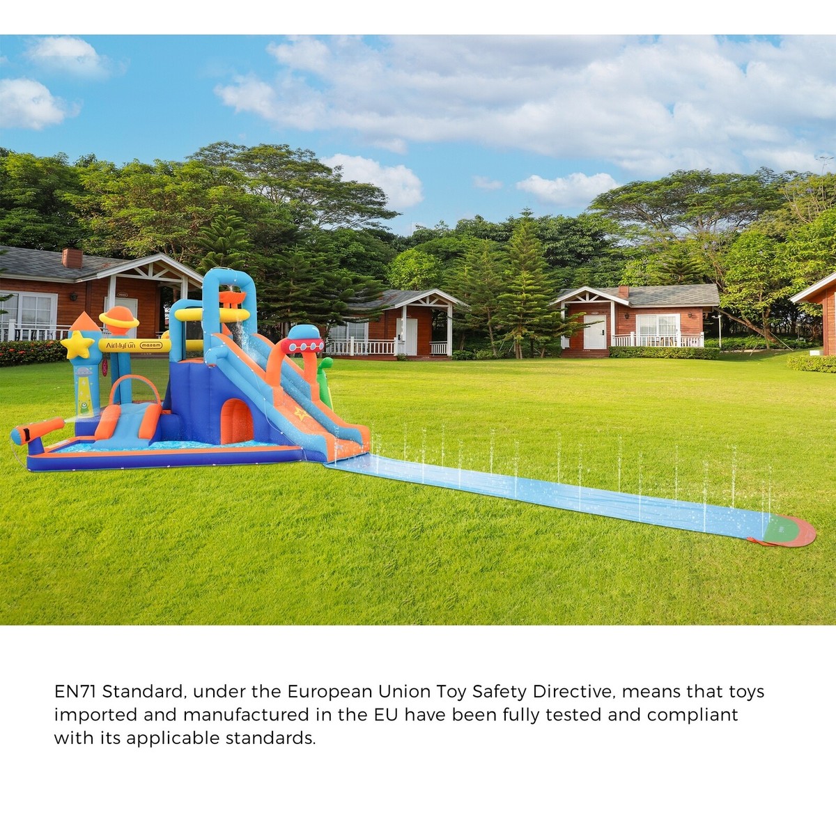 AirMyFun 12 Play Zones Inflatable Trampoline Castle Space Theme