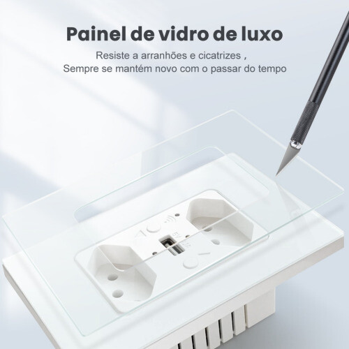 Brasilien Tomada USB Steckdose Glasscheibe Elektrostecker Brasil Steckdosen Fernbedienung - Bild 10 von 12