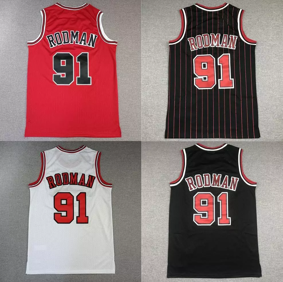 Mens Chicago Legend Throwback #91 Dennis Rodman Basketball Jersey All  Stitched