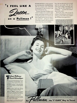 Original Railroad & Trains ADs: Go Pullman...the ''1st Class'' way to Travel