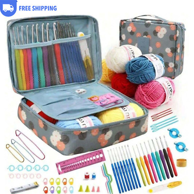 58 Pcs Crochet Kit for Beginners Adults Crochet Kits Include Yarn Starter Kits