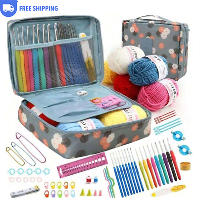 #ad 58 Pcs Crochet Kit for Beginners Adults Crochet Kits Include Yarn Starter Kits $19.99