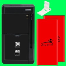 High Capacity 2X 3870mAh Battery Home Charger f Samsung Galaxy J7 Sky Pro S727VL