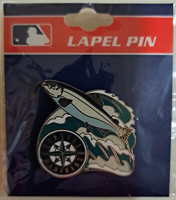 Genuine MLB PIN ~SEATTLE MARINERS ~PACIFIC NORTHWEST (PNW) SALMON ~NIP ...