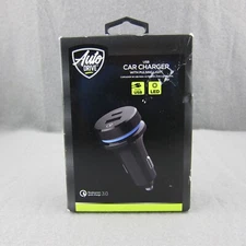Auto Drive Dual USB Car Charger w/ Pulsing Light 3.0 New Sealed