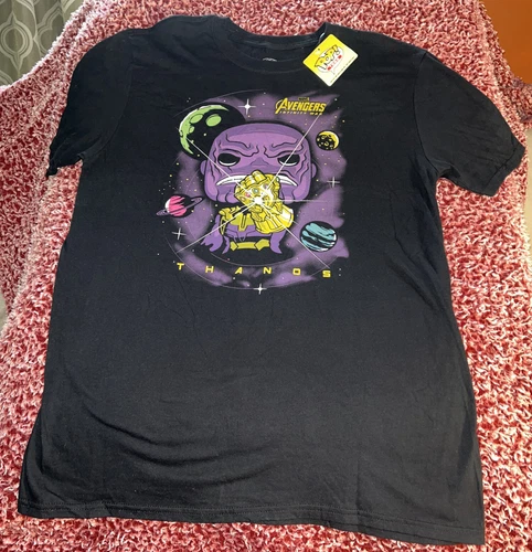 Funko Pop Avengers Infinity War Thanos T-Shirt Black Size Large Marvel NWT