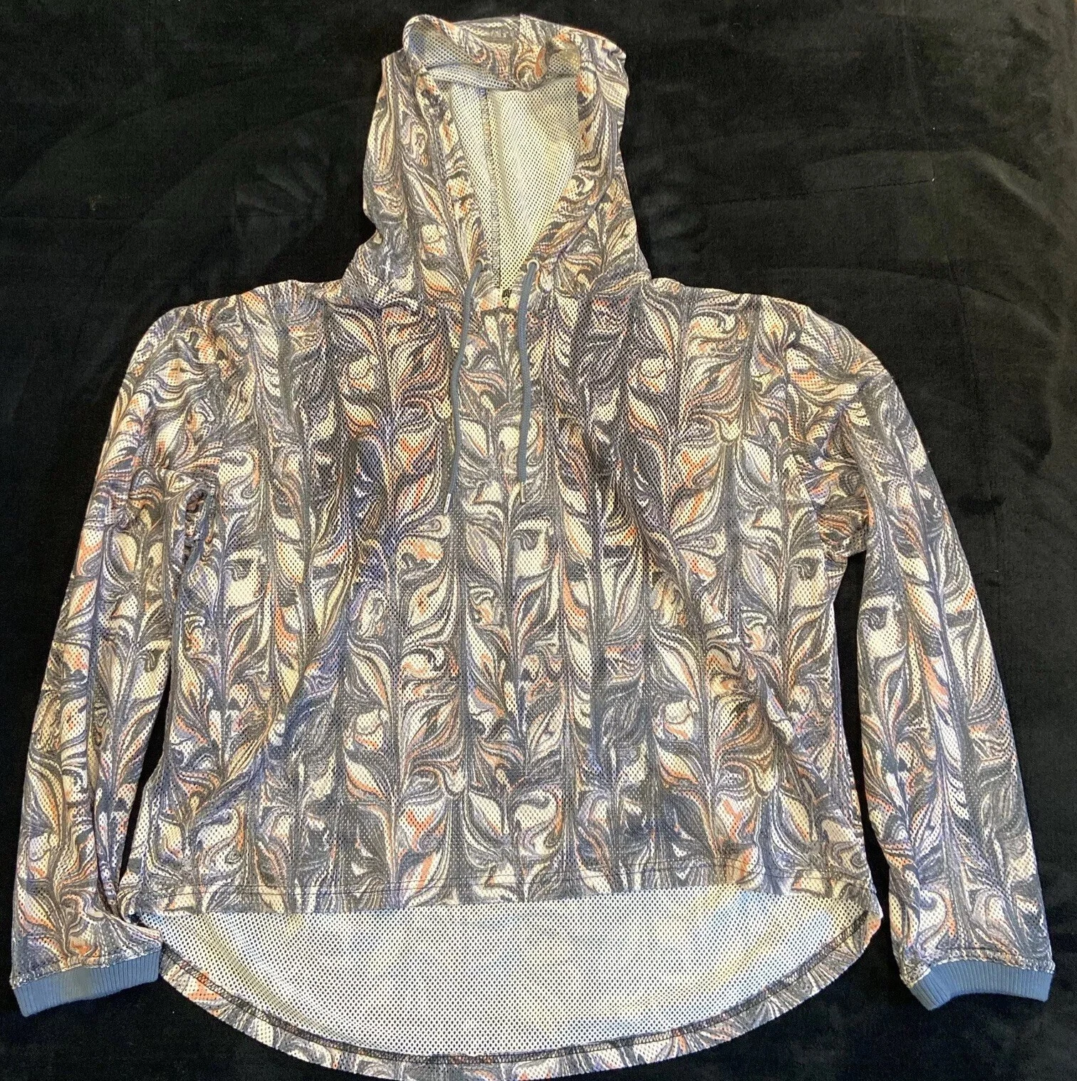 free-people-movement long sleeve mesh cut out back athletic hoodie