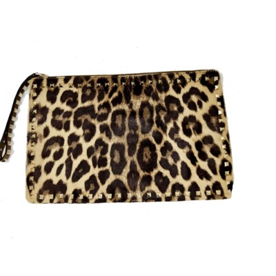 Valentino Rockstud Leopard Print Clutch | eBay