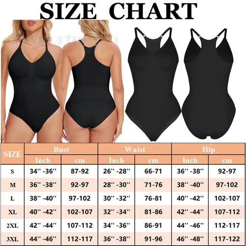 Women Seamless Racerback Body Shaper Tummy Control Slimming Shapewear Bodysuit - Picture 13 of 21