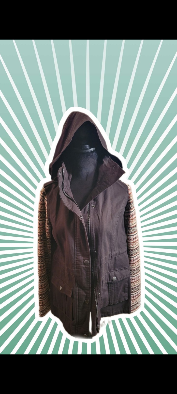 Light Brown Pixley Jacket Mixed Pattern  Size: Sm… - image 1