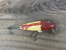 VINTAGE PAW PAW FISHING LURE METAL LIP WOOD LURE TACK EYES PAWPAW RIVER RUNT