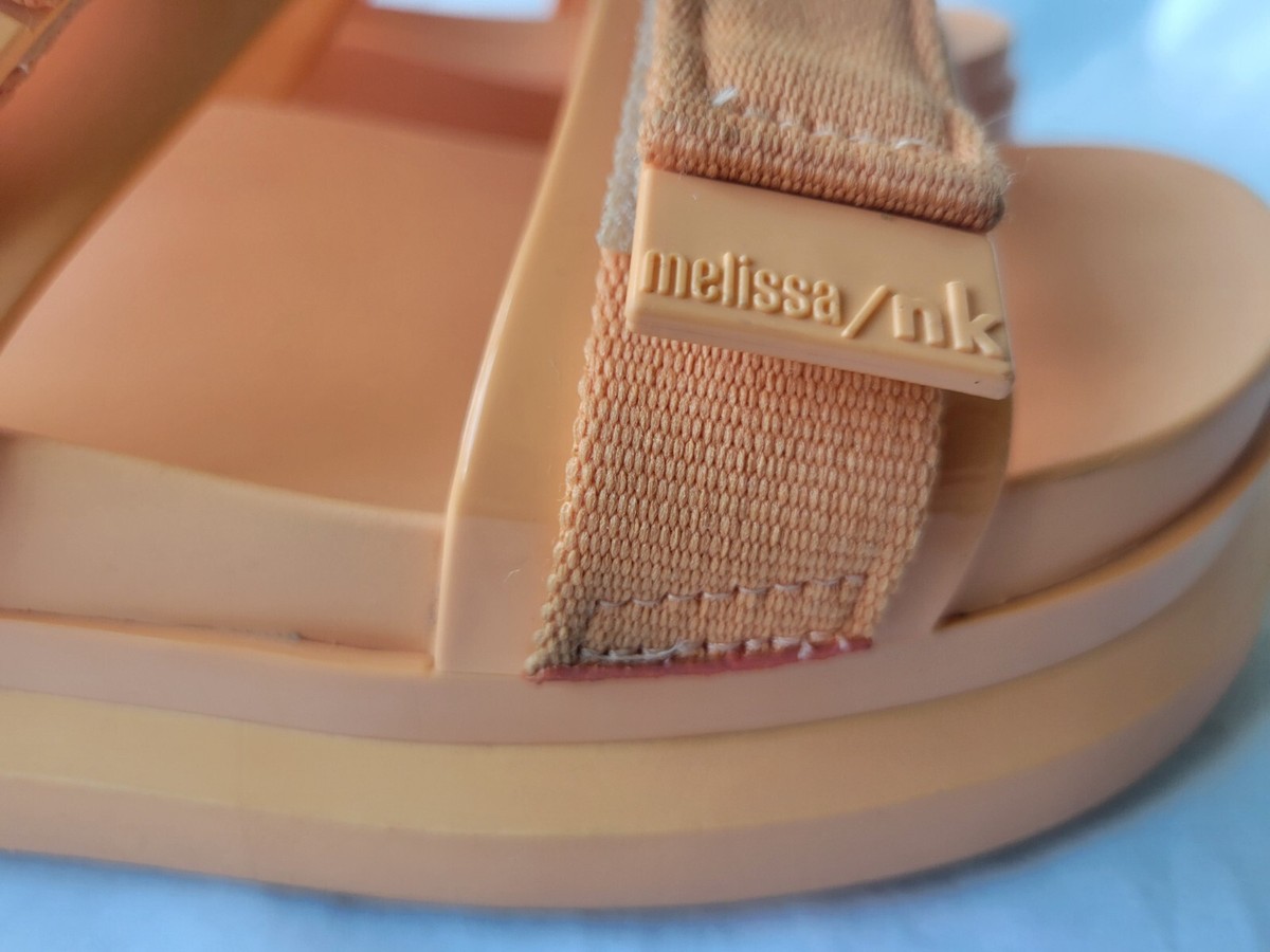 MELISSA NK ORANGE JELLY NYLON STRAPPY PLATFORM WEDGE