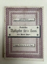 Practical guide for the house 1908 Marie Jäger women housewife 