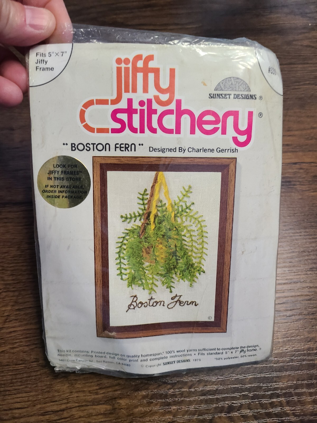 Vintage Jiffy Stitchery Boston Fern eBay