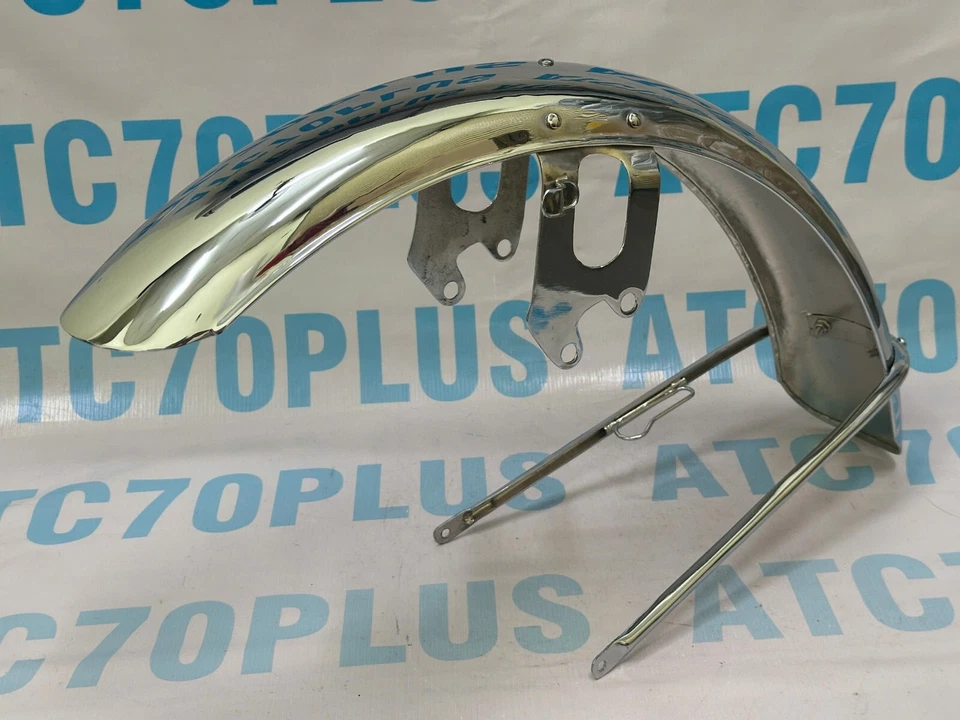 Guardabarros delantero Honda CB200 CB200T CB200T 1973-1974 1975-1976 acero cromado Foto 4 de 4