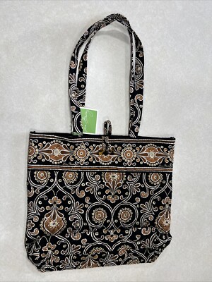 Vera Bradley Cafe Latte Tote Toggle Closure 