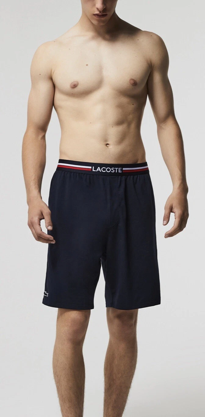 Lacoste Men's Jersey Lounge Shorts-Navy