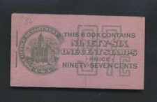 United States Of America 1917 Booklet With 96 Stamps Of 1 Cent No.54 N2025