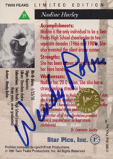 1991 Star Pics Inc. Twin Peaks Wendy Robie (Nadine Hurley) Autograph Card