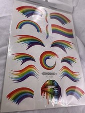 80pcs Pride Temporary Rainbow Tattoos Stickers Waterproof Removable Gay Pride