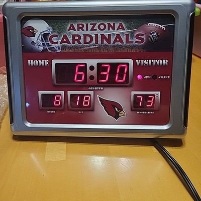 Arizona Cardinals NFL Scoreboard Alarm Clock - Team Sports America - New In Box