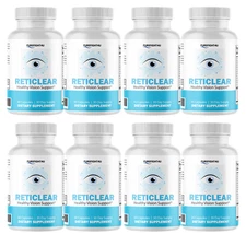 Reticlear Capsules Healthy Vision & Eye Function Support Supplement- 8 Bottles