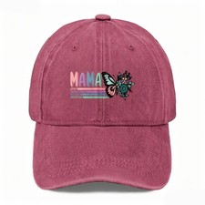 Mother's Day Hat Mama Loved Hardworking Gift For Mom Adjustable Baseball Cap
