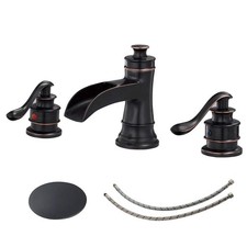 BWE 8" Widespread 3 Hole Bathroom Faucet Three Faucet, Bronze