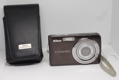 Nikon Coolpix S210 Digital Camera Brown   Parts/Repair   Button Issue   Works