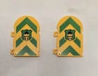 Playmobil Spare Part | Castle Wall Hinged 3666 Window Yellow Green Vtg lot of 2