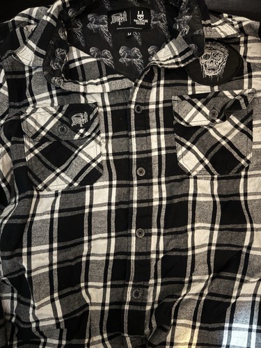 Death Long Sleeve Flannel Pull The Plug Patches
