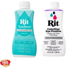 Vibrant Tropical Teal Synthetic RIT Dye with Easy Color Fixative Experience