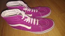 Vans SK8 OTW Hi Mens 10 Dark Red/Burgundy White Canvas Suede Skate Shoes