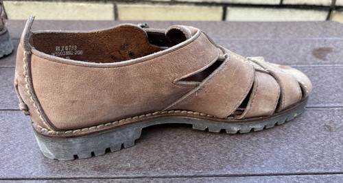 NUEVO Zapato Sandalia Pescador Cuero Marrón 8 B Polo Ralph Lauren Vintage Años 90 - Imagen 7 de 10