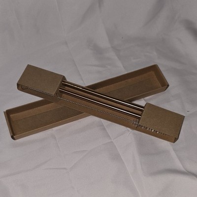 waterdrop Edelstahl Cocktail-Strohhalme bronze 2 Stück