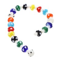 20Pcs Diy -Pilzform GefäRbte Glasuren Perlen Perlen -Zauber (ZufäLlige Farbe)