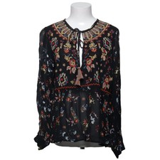 Zara Woman, Bluse, Größe: M, Schwarz/Mehrfarbig, Blumen, Damen #Ztg