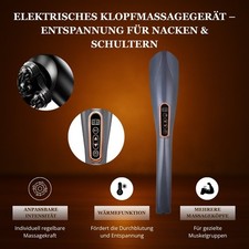 Electric handheld massager for shoulder and neck massage