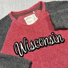 University Of Wisconsin Badgers Pressbox Comfy Terry Sweatshirt Women's XL Alum